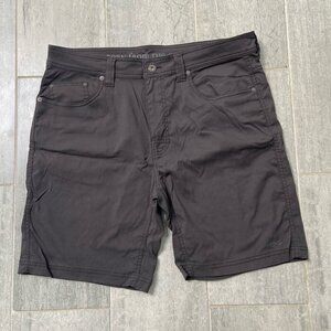 prAna Men’s Chino Performance Shorts – 9″ Inseam, Dark Gray, Size 36